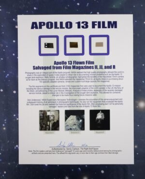 Apollo 13 Film Flown in Lunar Orbit Presentation Display