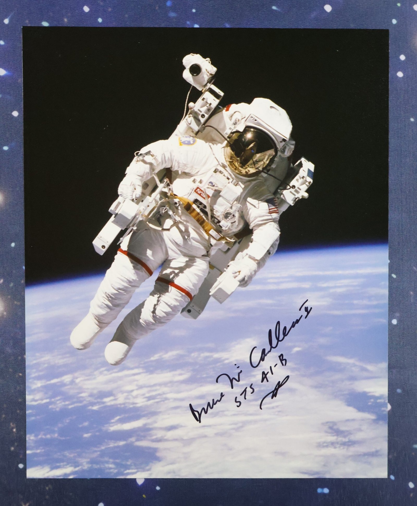 Bruce McCandless Iconic Spacewalk Signed Photograph