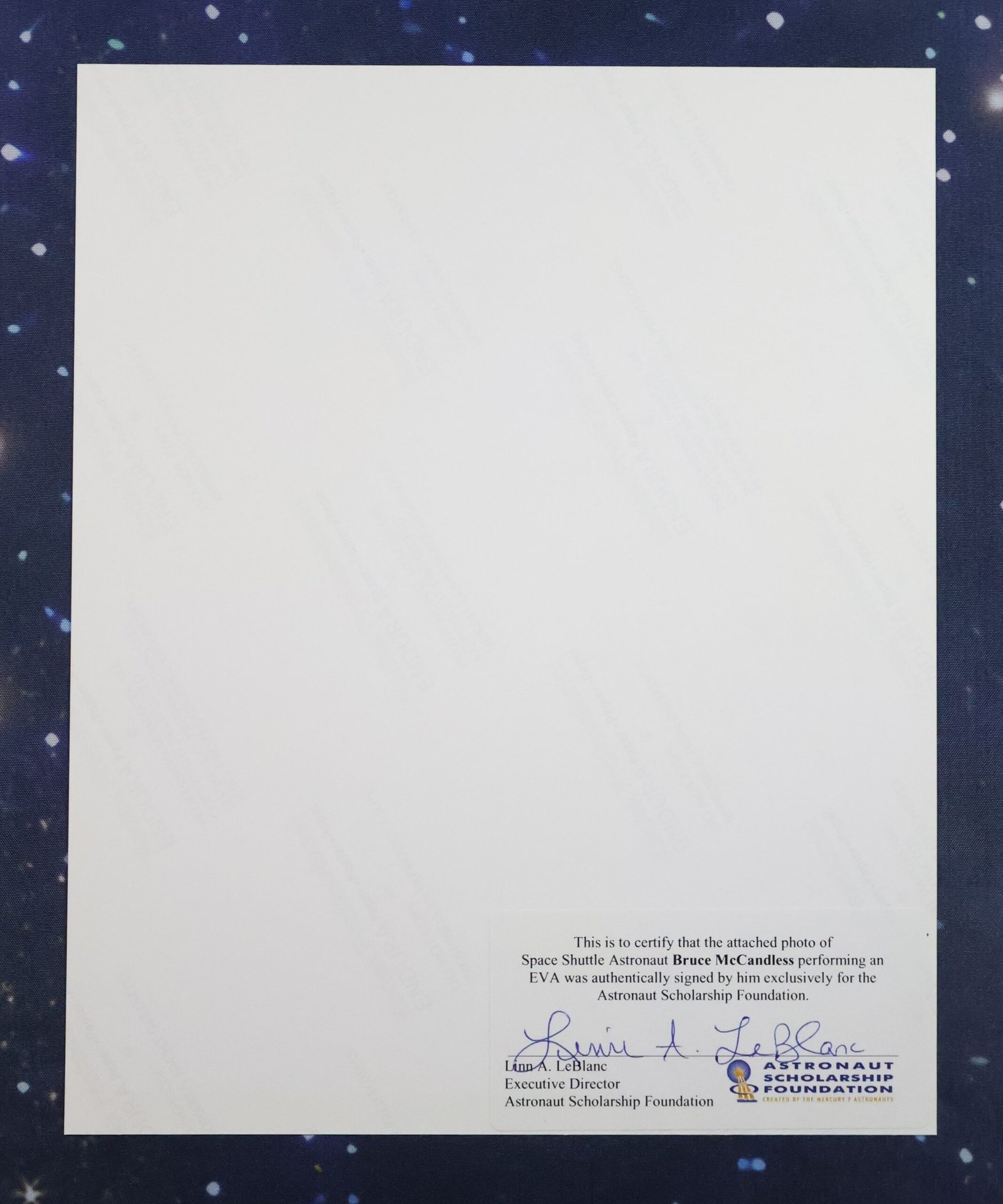 Bruce McCandless Iconic Spacewalk Signed Photograph - Image 3