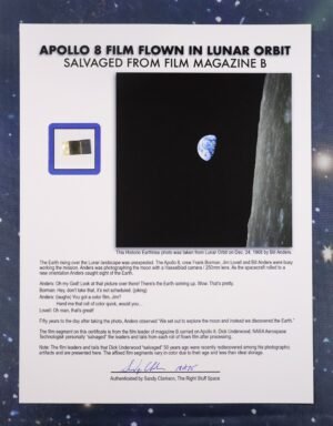 Apollo 8 Film Flown in Lunar Orbit on COA Presentation