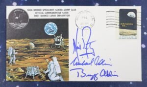 Apollo 11 "First Men to Walk on the Moon" Full Crew Signed 'Type 1' Insurance Cover