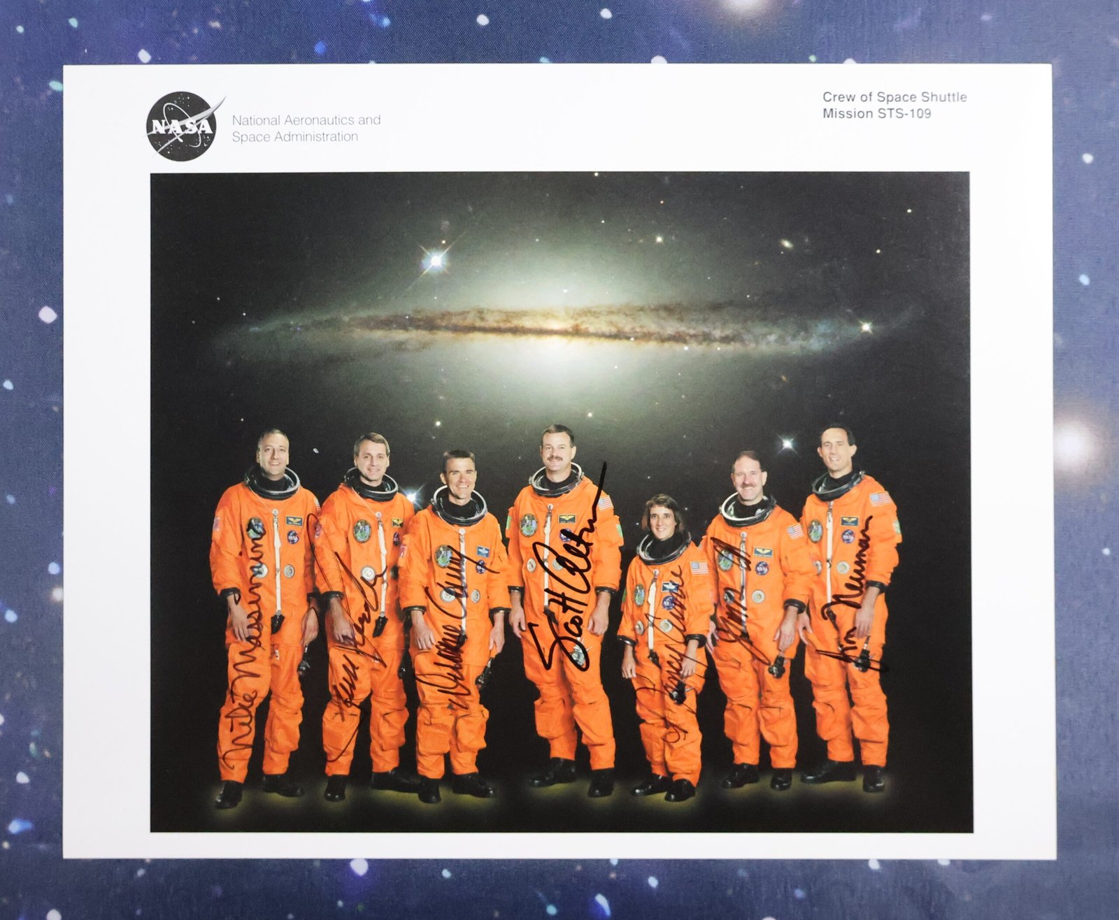 2 - Original NASA  STS-109 Full Crew Signed Lithographs - Image 3